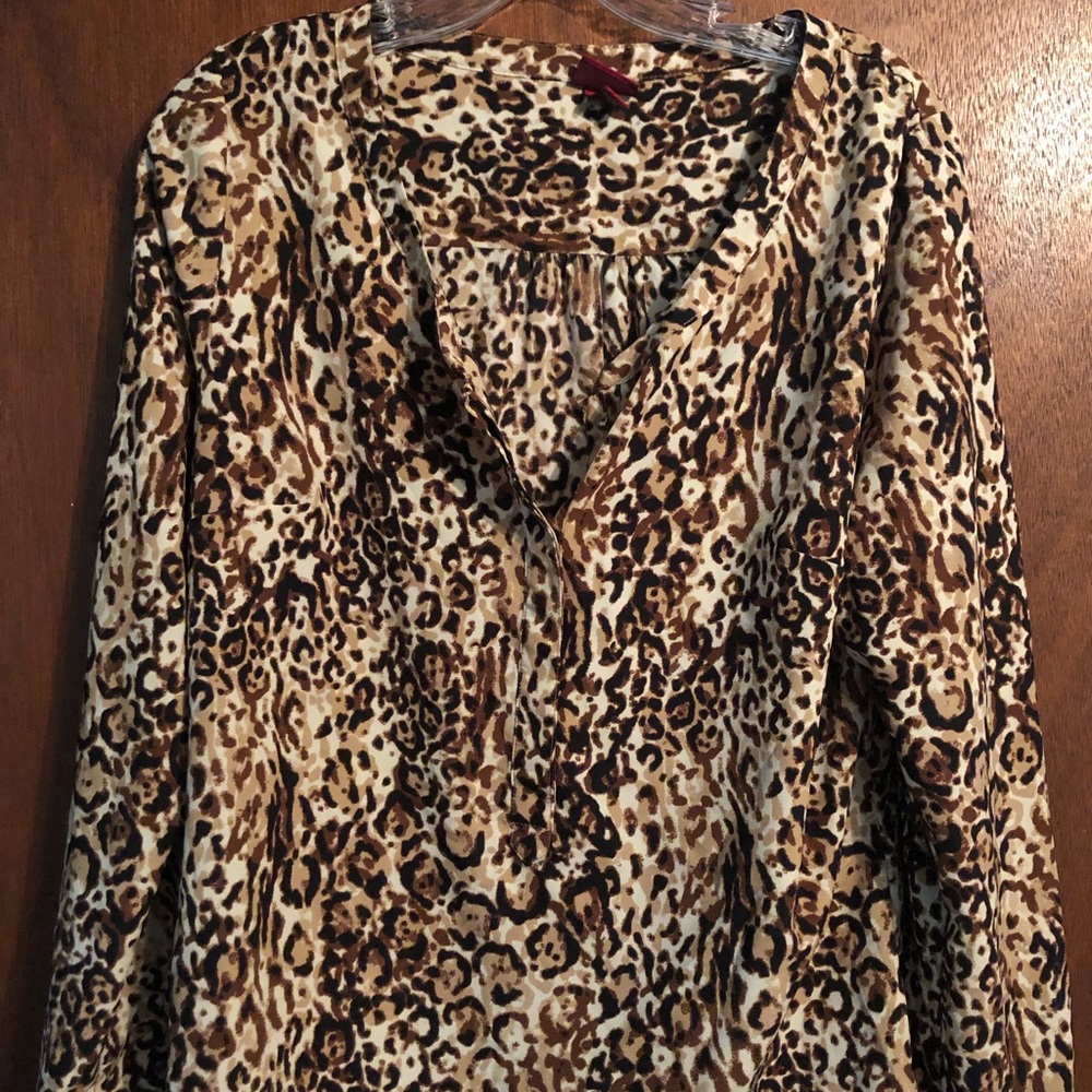 Printed Blouse; size Medium